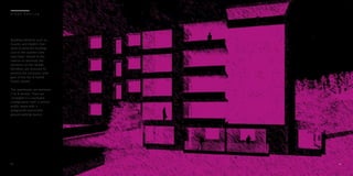 Building elements such as
louvres and shaders that
work to keep the building
cool in the summer time
have been moved to the
interior to minimize the
elements on the facade.
Windows are recessed to
prevent the excessive solar
gain of the hot & humid
Dubai climate.
The apartments are between
5 to 8 storeys. They are
arranged in a courtyard
configuration with a central
public space with a
playground and private
ground parking spaces.
1 7
u r b a n h o u s i n g
1 8
 