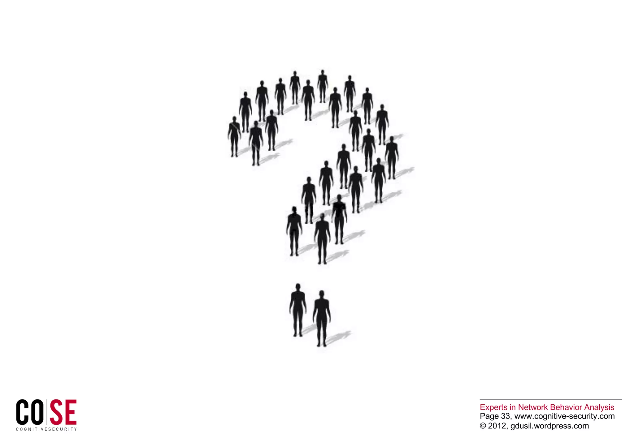 Experts in Network Behavior Analysis
Page 33, www.cognitive-security.com
© 2012, gdusil.wordpress.com
 