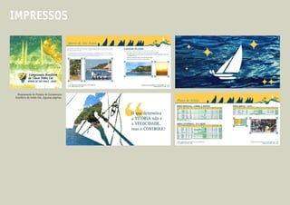 IMPRESSOS




 Diagramação do Projeto do Campeonato
Brasileiro de Hobie Cat, algumas páginas.
 