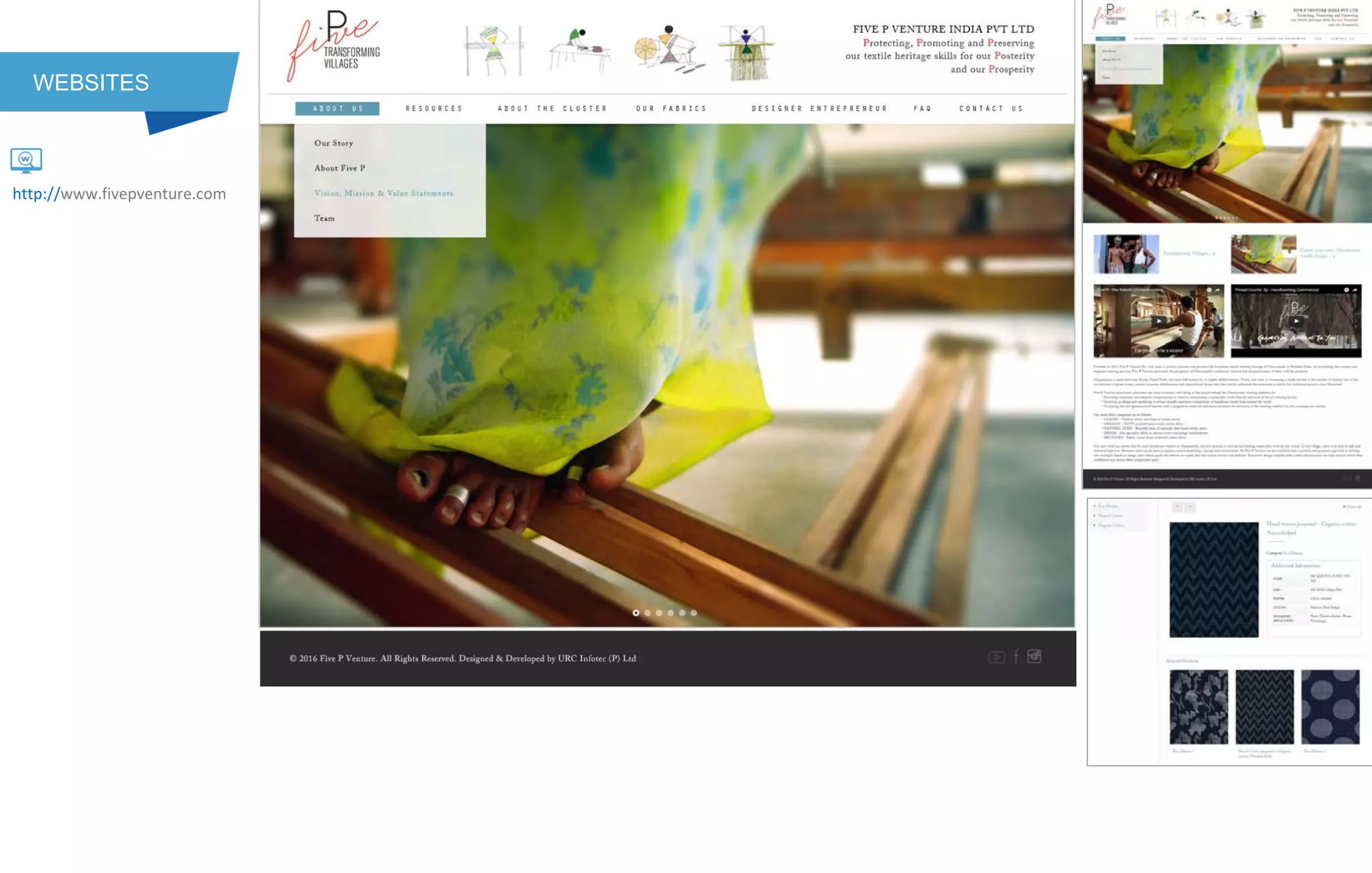 WEBSITES
http://www.fivepventure.com
 