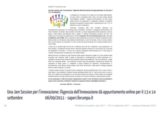 Una jam session per l’innovazione: l’Agenzia dell’Innovazion...             http://saperi.forumpa.it/story/63545/una-jam-session-linnovaz...


                                        06/09/2011 di Tommaso Del Lungo


                                        Una jam session per l'innovazione: l'Agenzia dell'Innovazione dà appuntamento on line per il
                                        13 e 14 settembre
                                                                                La strategia per l’innovazione di un paese non può essere calata dall’alto,
                                                                                ma deve riuscire a raccogliere tutte le idee e gli spunti positivi generati
                                                                                “dall’intelligenza collettiva”. L’Agenzia dell’Innovazione ha fatto propria
                                                                                questa visione e ha organizzato un “megaevento” dedicato a raccogliere
                                                                                proposte da presentare ai decisori politici. L’appuntamento è per il 13 e 14
                                                                                settembre su www.innovatorijam.it

                                                                                Incentivare    l’emergere     delle   idee    innovative     attraverso    una
                                        consultazione/conversazione che coinvolga giovani imprenditori, ricercatori e protagonisti dell'innovazione nei
                                        Parchi Scientifici, nei distretti, negli Incubatori universitari, ma anche rappresentanti delle associazioni, del terzo
                                        settore e della finanza, amministratori locali e cittadini. È l’obiettivo dell’iniziativa Innovatori Jam 2011 che
                                        l’Agenzia per l’innovazione ha organizzato per il 12 e 13 settembre. 40 ore di brainstorming on line, utilizzando
                                        la piattaforma Jam di IBM, intorno ai grandi temi della collaborazione tra ricerca e impresa, tra istituzioni locali e
                                        finanza privata, tra innovazione nella pubblica amministrazione e ruolo del mercato, al fine di trovare soluzioni,
                                        idee e buone pratiche che rispondano in modo concreto alle grandi domande che lo scenario globale pone al
                                        nostro Paese.

                                        L’evento che si articolerà dalle ore 8.00 del 13 settembre alle 24.00 del 14 settembre e sarà organizzato in 10
                                        forum tematici i cui argomenti verranno decisi in base alle indicazioni emerse da un pre-consulto con la comunità
                                        dei partecipanti. Ad animare i 10 forum sia le persone dell’Agenzia dell’Innovazione sia un folto gruppo di
                                        “volontari” radunati presso un’apposita jam room situata a Milano.

                                        Affinché ogni tipo di contributo ed ogni intervento possa essere valorizzato al meglio si è ricorsi all’utilizzo della
                                        tecnologia. Jam consentirà, infatti, di gestire la discussione in contemporanea di 20.000 partecipanti, ma i
                                        vantaggi più rilevanti derivano dagli strumenti semantici presenti nella piattaforma. “Nel corso dell'evento - spiega
                                        Pietro Leo, specialista dell'Ibm - Jam analizzerà le parole scritte dai partecipanti, individuerà gli interventi che
                                        contengono le stesse parole e li collegherà in gruppi omogenei per argomento. Successivamente, in
                                        post-produzione, potrà affinare l'analisi tenendo conto anche dei sinonimi e delle parole di analogo significato
                                        anche se usate al singolare o al plurale”.

                                        I risultati di questo esercizio di raccolta di idee ed esperienze verranno presentati dopo circa un mese, intorno a
                                        metà ottobre. Come sottolinea il Direttore Generale dell’Agenzia Mario Dal Co: “Sarà la prima volta, non solo in
                                        Italia, che si realizza una consultazione di una comunità di persone così ampia e al tempo stesso così impegnata
                                        professionalmente nel campo dell'innovazione, per quello che vorremmo diventasse un appuntamento annuale”.

                                        Si può partecipare al JAM iscrivendosi singolarmente tramite il form all’indirizzo www.innovatorijami.it
                                        oppure come community, richiedendo l’adesione al seguente indirizzo infojam@innovatorijam.it

                                                              Innovatori JAM 2011 - Focal point




      Una Jam Session per l’innovazione: l’Agenzia dell’Innovazione dà appuntamento online per il 13 e 14
      settembre                06/09/2011 - saperi.forumpa.it
56
                                                                                       Portfolio Innovatori Jam 2011 - 13/14 settembre 2011 - versione Febbraio 2012
                            1 di 2                                                                                                                         07/09/11 16.48
 