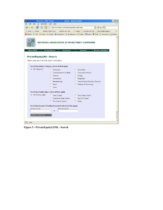 Figure 5 - PrivateEquityLINK - Search
 