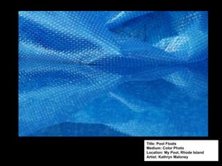 Title: Pool Floats
Medium: Color Photo
Location: My Pool, Rhode Island
Artist: Kathryn Maloney
 