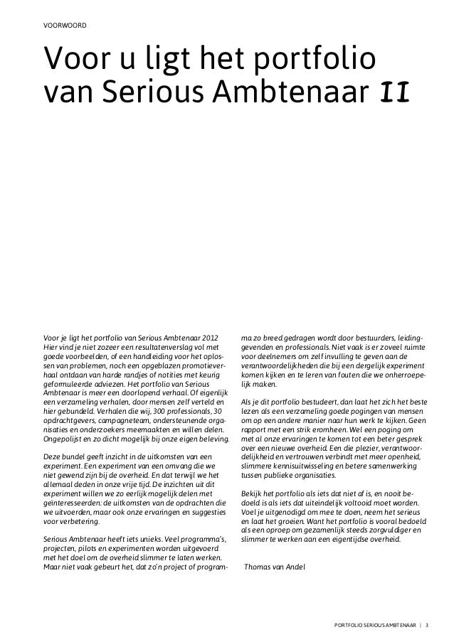 Voorwoord Portfolio Voorbeeld feemie