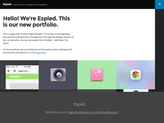 Espied
WordPress.com: http://wordpress.com/themes/illustratr
 