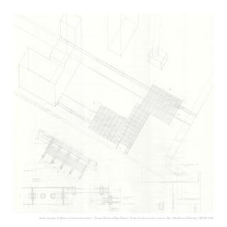 Atelier de projet de Master «Construction cycles» / Guaita Particia & Baur Rafael / Projet d’un lieu interface entre le ville et BlueFactory, Fribourg / MA SP 2020
 