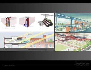 Cristo Rey High School
                     AutoCad drafting, Photoshop, & SketchUp
Academic Portfolio       (right) Hand sketching and watercolor
 