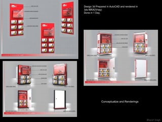 Conceptualize and Renderings Design 3d Prepared in AutoCAD and rendered in  3ds  MAX(Vray ) Done in 1 Day.  