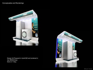 Conceptualize and Renderings Design 3d Prepared in AutoCAD and rendered in  3ds  MAX(Vray ) Done in 1 Day.  