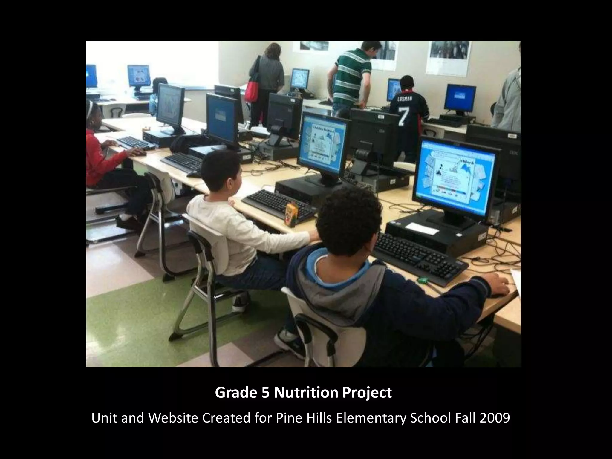 Grade 5 Nutrition ProjectUnit and Website Created for Pine Hills Elementary School Fall 2009