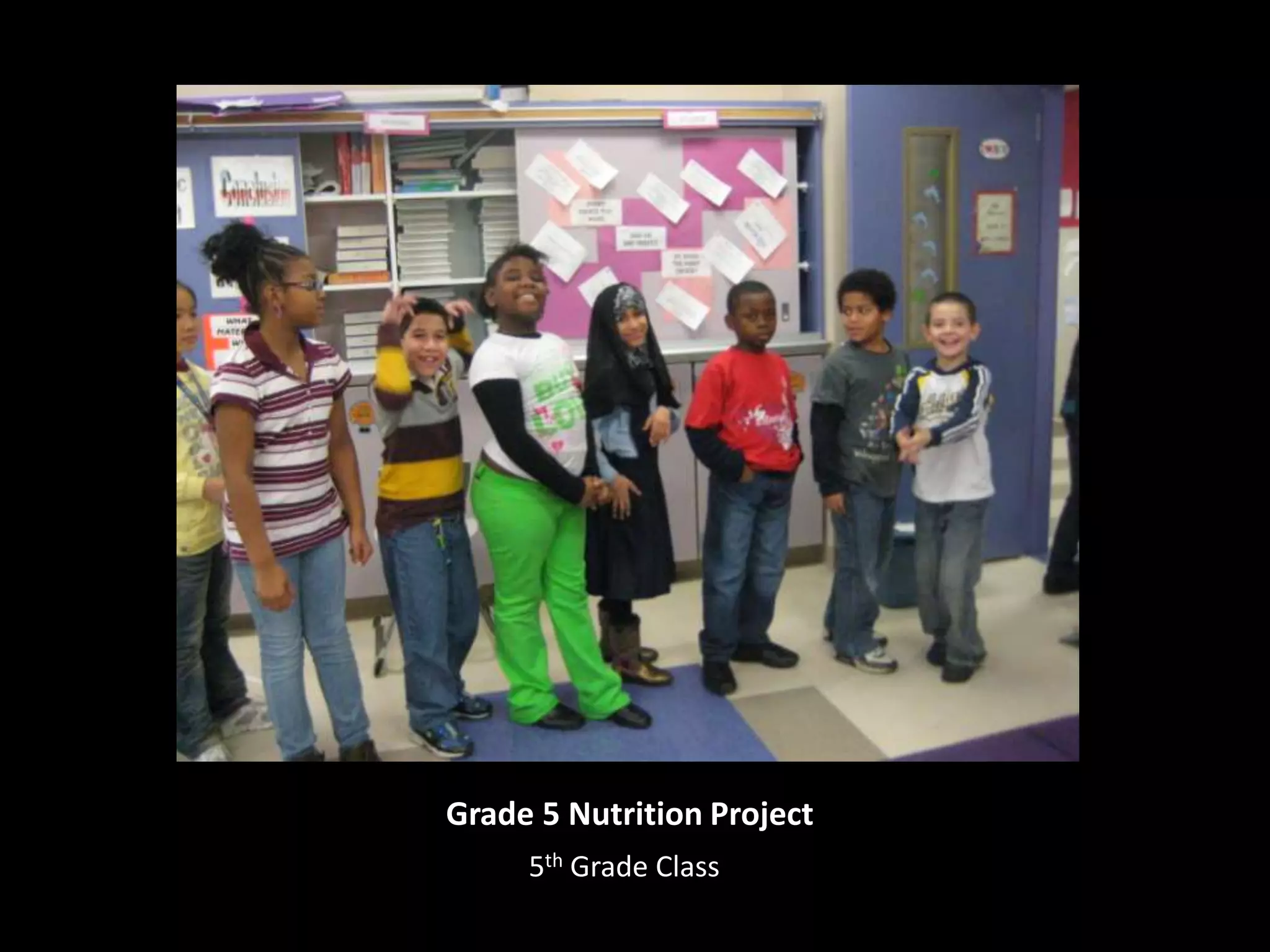 Grade 5 Nutrition Project5th Grade Class