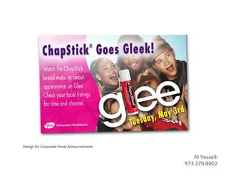 Design for Corporate Email Announcement
Al Vesselli
973.270.0002
