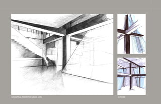 CONCEPTUAL PERSPECTIVE: LOWER LEVEL   SKETCHES
 