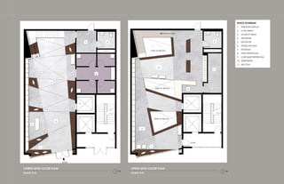 SPACE SCHEDULE
                                                                                                                     1.   WINDOW DISPLAY
                                                                                                                     2.   CASH WRAP
                                                                                        DN
                                                                                                                     3.   NOVELTY ITEMS
                                                                                                                     4.   DRYWEAR
                                       7       8                                                             9       5.   ELEVATOR
                                                                                                                     6.   FITTING ROOMS
                                                                                                                     7.   STORAGE
                                                                    OPEN TO BELOW
                                                                                                                     8.   STAFF RESTROOM
          UP                                                                                                         9.   CUSTOMER RESTROOM
                                                                                                                     10. SLEEPWEAR
                                                                                                                     11. SEX TOYS
                                                                           10
                                                                                                             7

                                           6



                   4


                                                                        OPEN TO BELOW            2




                                   5                                                         5




                                                                        OPEN TO BELOW
                       3
      2

                                                              11




                                                                                                     STAFF

                                                                    1
               1




                           ENTRY


LOWER LEVEL FLOOR PLAN                                 UPPER LEVEL FLOOR PLAN
                                                   N                                                             N
SCALE: N/A                                             SCALE: N/A
 