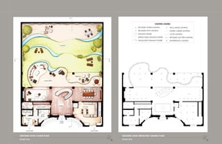 A



                                                                                                                                              LIGHTING LEGEND
                                                                                                                            RECESSED DOWN-LIGHTING          WALL-GRAZE LIGHTING
                                                                                                                            RECESSED SPOT-LIGHTING          UNDER CABINET LIGHTING
                                                                                                                            PENDANT FIXTURE                 COVE LIGHTING
                                                                                                                            RETRACTABLE PENDANT FIXTURE     RECESSED LED STRIP LIGHTING
                                                                                                                            UNDULATING PENDANT FIXTURE      WATERPROOF LIGHTING

                                                GARDEN




B                                                                                                      B




                                                                TERRACE


                                 LIVING AREA




                                                                            DINING AREA



                                                         UP




        PWDR
                                                         ELEV
         RM                                    FOYER
                        COAT CLOSET                                       KITCHEN



        STAFF BATH                                                                                DN

                             STAFF
                             BDRM
          SECURITY
            RM
                                                MAIN
                                                ENTRY

                                                         A

          STAFF ENTRY                                                               STAFF ENTRY



    GROUND LEVEL FLOOR PLAN                                                                                    GROUND LEVEL REFLECTED CEILING PLAN
    SCALE: N/A                                                                                                 SCALE: N/A
                                                                                                           N                                                                              N
 