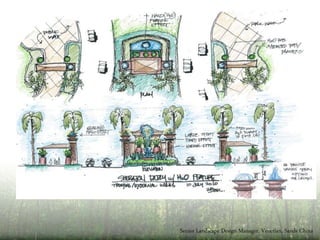 Sands Cotail Central (Venetian)
Senior Landscape Design Manager
Responsiblevfor guiding the re-design
process, modify theming to current
Master Plan for exterior gardens,
forecourts for 4 hotel towers (30fl), fire
and water Wow feature along the Cotai
Strip, softscape and waterfall design for 4
level retail mall.
Artificial and preserved palms were
introduced in low lighting conditions
providing a luxury tropical garden setting.
Cost saving design measures during re-
design saved Owner $60 million MOP over
6 month process.
S A N D S C O T A I C E N T R A L
M A C A U , S A R , C H I N A
 
