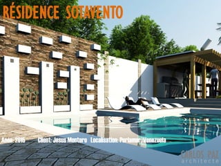 Localisation: Porlamar, VenezuelaAnée: 2015 Client: Jesus Montero
RÉSIDENCE SOTAVENTO
CARLOS PAZa r c h i t e c t e
 