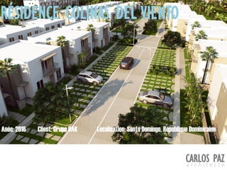 CARLOS PAZa r c h i t e c t e
Localisation: Santo Domingo, République DominicaineAnée: 2016 Client: Grupo BAK
RÉSIDENCE COLINAS DEL VIENTO
 