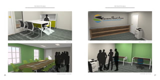 R E N D E R I N G
C O N F E R E N C E R O O M
O F F I C E
R E N D E R I N G
M A I L / C O P Y R O O M
I N T E R N O F F I C E
26 27
 