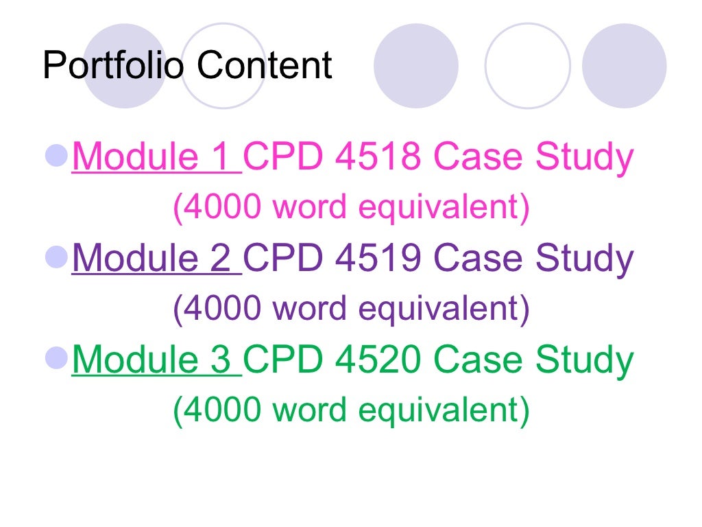 Portfolio Assessment Overview