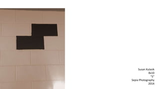 Susan Kulasik 
8x10 
“S” 
Sepia Photography 
2014 
 