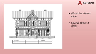 • Elevation-Front
view
• Spend about 3
days.
 