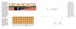 10 11
After analysis of the areas
demographics I choose to
take the Kroger site on Vine
Street in OTR and redevelop
it. At the time of this
redevelopment plan the
Kroger site was planned to
be demolished and turned
into a parking lot. The OTR
Kroger is a vital food supply
for the population in OTR
and it should be replaced
with something that will
help fill the gap that will be
created by it being removed.
This project focused on ac-
cessibility and neighborhood
feel. By keeping the building
facãde the same as those on
the street and moving the
building forward, the
building fits better than a
typical new build.
The top image shows the
existing Kroger site and the
bottom image shows the
apartment building/shop
that would replace it. The
apartment would be
affordable housing options
and the bottom level would
create room for shops that
would supply similar items
to the Kroger that was being
removed.
12’ 12’40’
12’ 40’ 79’
The top image shows the
original elevation of the
Kroger site. Where the
bottom image shows the
elevation of the rest of the
street. In order to fit both
images on the page, they are
not in the same scale. But, it
is still shown how drastically
different the Kroger site’s
elevation is compared to the
rest of the street. The pro-
posed redevelopment plan
moved the building forward
in order to keep the same
elevation as the rest of the
street. This helped increase
uniformity on the street and
allowed for a better feel of
the street. These were created
in AutoCAD and then edited
in the Adobe Creative Cloud
programs.
Return to Table of Contents
 