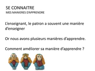 PORTFOLIO
Se connaître
Le passé n’est pas le futur.
Le futur c’est dans la tête et
dans le corps.
Le passé aussi.
L’expérience est une lanterne
dans le dos qui éclaire le chemin
parcouru …
Confucius
 