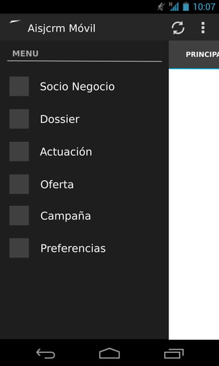 Aisjcrm Móvil
MENU
PRINCIPA
Socio Negocio
Dossier
Actuación
Oferta
Campaña
Preferencias