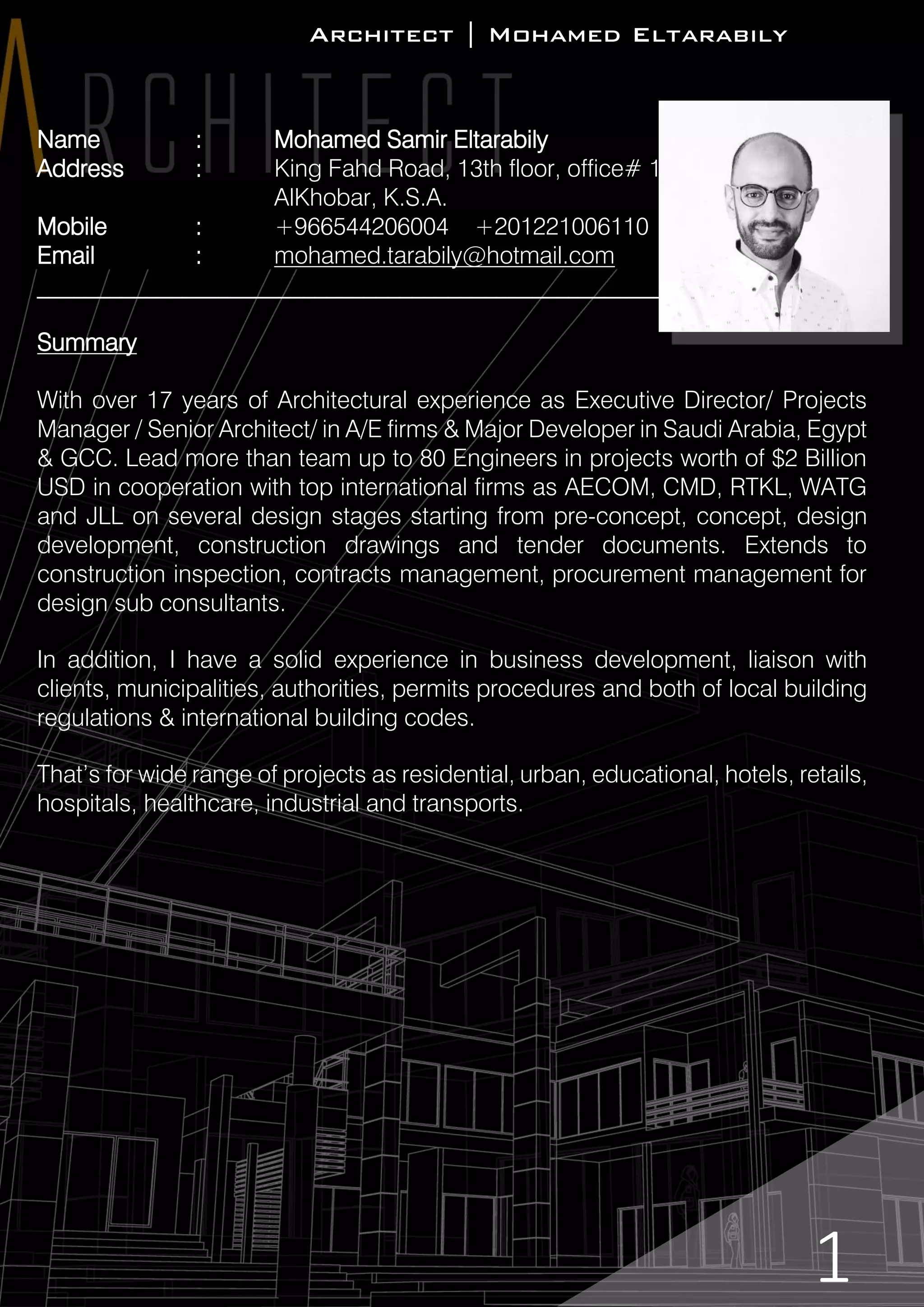 Portfolio of Architect Mohamed ElTarabily معمارى محمد الطرابيلي | PDF