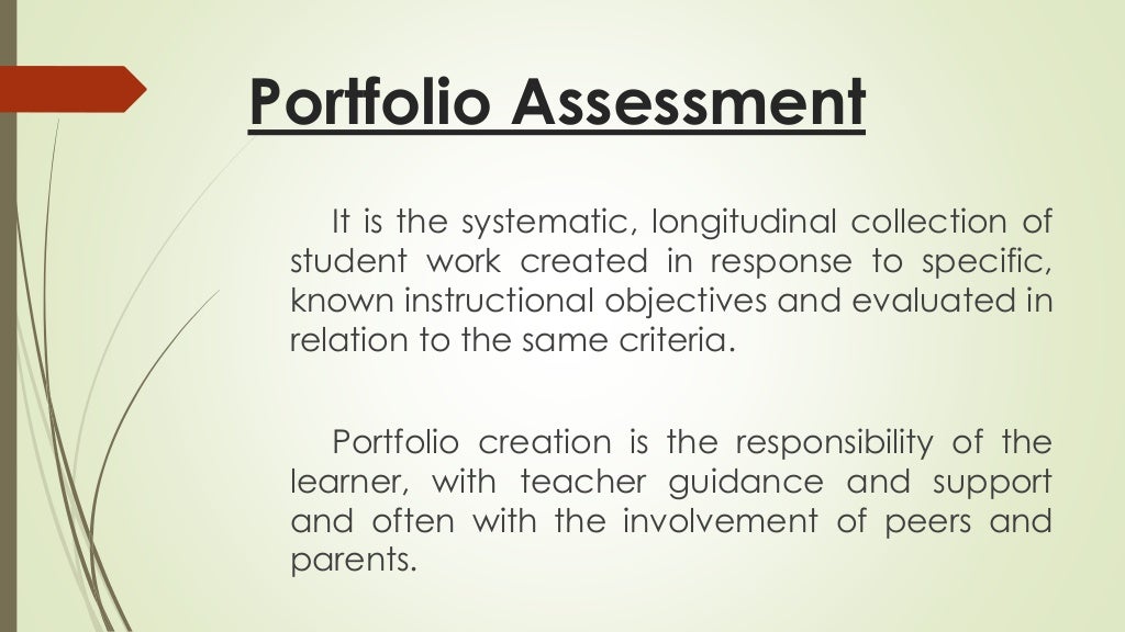 Portfolio assessment