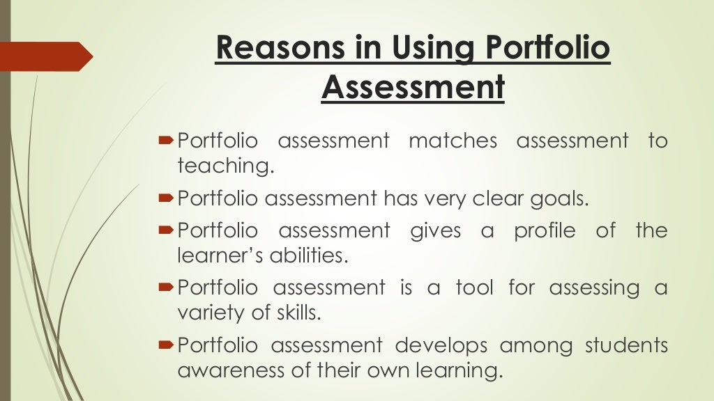 Portfolio assessment