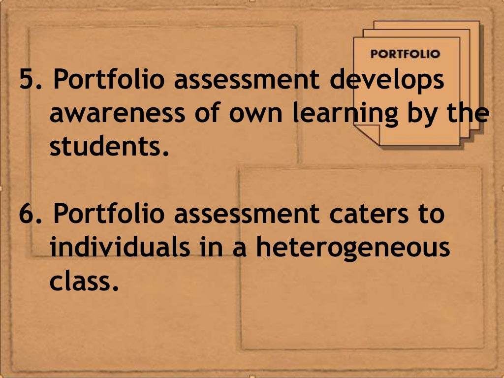 Portfolio assessment method