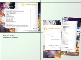 Materiais Gráficos Pewel Engenharia - Site e folder 