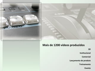 Mais de 1200 vídeos produzidos 3D Institucional Comercial Lançamento de produto Treinamento Evento 