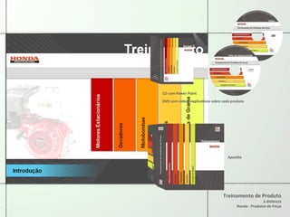 Treinamento de Produto à distância Honda - Produtos de Força CD com Power Point DVD com vídeos explicativos sobre cada produto Apostila 