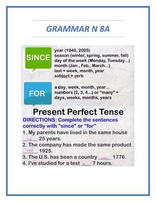 GRAMMAR N 8A
 