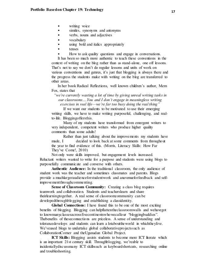 Portfolio Based On Chapter 19