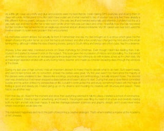 As a little girl, I was very crafty and glue and scissors were my best friends. I was making DIY’s everyday and sharing them in
class with pride. At this point of my life I didn’t have a plan yet of what I wanted to be, of course I was only five. I was already a
little different from my peers, because of my mom. She was very ill and needed extra help and attention. I understood this at a
very early age and tried to offer her a new vision on life when hers was just black and white. Hopefully now she has recovered
but her condition has turned me into an eagle-eye observer and an ultrasound listener. My DIY career was over but I used this
creative stream to solve every problem that I encountered.
My memories weren’t all bad, but actually far from it! I remember one day my dad brought us to a circus which gave me this
dream of becoming a lion tamer, so cool! We had a cat instead, and after a few scratches I changed my mind about the whole
taming thing, although I still like the idea of leaving society, going to South Africa and taking care of lion cubs: Yes I’m a dreamer.
Anyway, a few years later, I received a book on Greek mythology for Christmas. Even though I didn’t like reading then, I devoured it and started to research a lot on the subject. This book gave me my passion of History and storytelling. For that period
of my life I wanted to become an archaeologist/anthropologist (this had nothing to do with Indiana Jones as I’m often told). My
archaeologist aspiration ended with a very boring history teacher who made us consider escaping class through the windows
at the break.
During my last year of high school, I had an important decision to make I had to decide what to do next. But I wasn’t ready,
and went to law school with no conviction, at least the parties were great. My first year wasn’t too hard since the majority of
the classes were unrelated to law: classes like sociology, psychology and anthropology; I actually enjoyed those. The second
year was dreadful but I had never dropped a class before and I wasn’t about to start. During that year a close friend committed
suicide and his action shifted my perspective on life. I couldn’t continue like this and study something I hated with the hope of
finding a good and steady job. I hated giving up on my dreams and muzzling my creativity with structure and reason. There
had to be another way!
From that day on, I lived for the moment and since then everything seemed to fall into place. I started a school of communication, and I liked it. I tried a major in advertising, and I loved it. The program was filling my need of structure and creativity making
both my right and left side brain happy. It was like marriage between sciences and graphic design; and I could never know
where one project would take me.
This inebriated happiness led me to the path of becoming a creative strategist. That’s when I started a master at the Academy
of Art University.

 