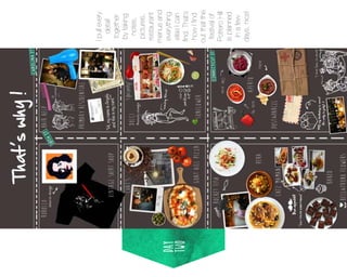 DAY
TWO

I pull every
detail
together
by taking
notes,
pictures,
restaurant
menus and
everything
else I can
find. That’s
how I find
out that the
festival of
Potrero Hill
is planned
in a few
days, nice!

 