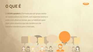 Portfólio de palestras do CESAR