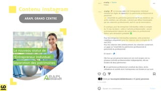 Contenu Instagram
ARAPL GRAND CENTRE
 