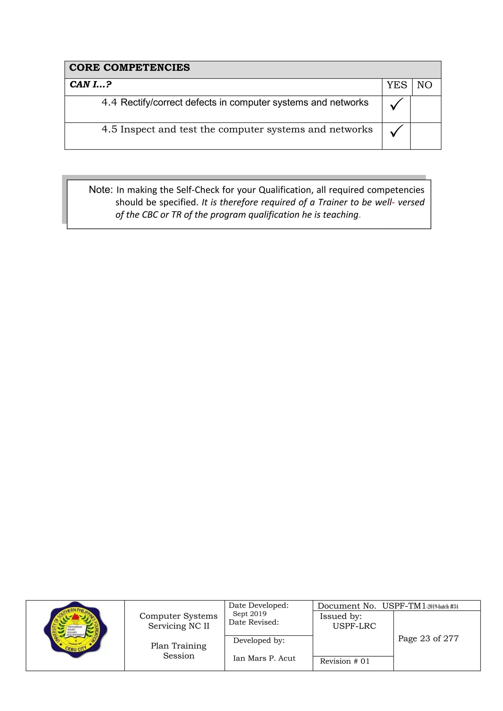 TM 1 TESDA Portfolio Computer Systems Servicing NC II | PDF ...