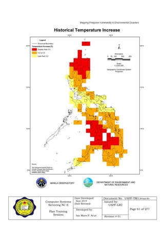 Computer Systems
Servicing NC II
Plan Training
Session
Date Developed:
Sept 2019
Date Revised:
Document No. USPF-TM1-2019-batch #34
Issued by:
USPF-LRC
Page 61 of 277Developed by:
Ian Mars P. Acut Revision # 01
 