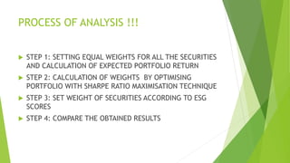 Portfolio Construction With ESG in India | PPTX