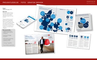 6
S Y D B A N K / Å r s r a p p o r t 2 0 1 4
Et godt resultat, der giver mulighed for
historisk høj udbyttebetaling
9,8 %
Egenkapital-
forrentning
4.319
Basisindtjening
mio. kr.
50 %
Udbytte 7,08 kr.
pr. aktie
af årets resultat
+
+
Nedskrivninger
på udlån
707
Bankudlån
68,5 mia. kr.
+2,9 %
+6 %
- 62 %
mio. kr.
475.000
+41.000
kunder
Kundetilfredshedblandt de største banker
Privat
Erhverv
1.
1.
Å r s r a p p o r t 2 0 1 4 / S Y D B A N K
7
Markedsandele
Personlig rådgivning
2.101
82
3
medarbejdere
filialer
tyske filialer
Blandt EU’s stærkeste banker
Kernekapital 12,9 %
5,5 %
7,4 %
AQR-krav
Overdækning
Privat
5-6 % 11 %
Erhverv
(SME)
+1 %
+
Stort fald i antal
kassetransaktioner Stigende antalpålogninger i MobilBank
2014
1.052
Årets resultat
mio. kr.
Stigende
omkostninger
4 %
+
+6 % Kundernes brug af banken ændrer sig
-73 %
Stort fald i antalkassetransaktioner
(2008-2014)
+316 %
Stigende antalpålogninger i MobilBank
(2012-2014)
➤ T i l i n d h o l d s f o r t e g n e l s e n
Henrik Hansen har blik for den evigt travle energisektor. Den fos-
sile del af branchen i form af olie og gas holder hjulene i gang i
hans virksomhed. Det er dog også i høj grad vindenergi, hvor en
hastigt voksende forretning for havvindmøller blæser ordrer ind i
bøgerne. Han er stifter af virksomheden Q-Star Energy, som har
specialiseret sig i at vedligeholde blandt andet havvindmøller og
boreplatforme. Det er imidlertid de mennesker, som tilsammen
udgør firmaet, der er organisationens livsnerve. Deres viden udi
vedligehold og service er efterspurgt verden over, og det for-
nægter sig ikke, at virksomhedens danske DNA med dybe rødder
i energi- og vindsektoren giver et plus i karakterbogen, når den
milliardstore offshoreindustri vælger samarbejdspartner.
Over hele kloden
Derfor har Henrik Hansen også et skarpt fokus på at rekruttere
mennesker af den rette støbning, sørge for, at de bliver klædt
ordentligt på til opgaverne, og samtidig sikre, at de bliver i virk-
somheden, så deres erfaringer bliver båret med i de mange pro-
jekter, som Q-Star Energy er koblet på overalt i verden. Godt 900
personer er på lønningslisten i Esbjerg-firmaet. Heraf er lidt mere
end 20 mennesker ansat på hovedkontoret, mens resten er
eksperter med fingrene i maskinrummet.
– Vi har fra start fokuseret på at levere de rette folk med de rette
faglige kompetencer indenfor vedligeholdelse og drift til olie- og
gasindustrien. Siden er vindenergi kommet til, hvor vi udnytter den
ekspertviden, vi har oparbejdet. Vi er i en branche, hvor erfaring og
en kompromisløs tilgang til excellent service er afgørende. Det
koster store summer at være ude af drift for en vindmølle eller en
olieplatform, så derfor er timing og kvalitet i vores arbejde afgøren-
de, fastslår Henrik Hansen.
Henrik Hansen grundlagde Q-Star Energy i 1993. Men i slutnin-
gen af 2014 solgte han firmaet til ATP’s kapitalfond Via Venture,
som har samlet en række øvrige firmaer, som også er beskæftiget
indenfor offshoreindustrien.
– Vi er i en verden, hvor der kræves muskler, fleksibilitet og
knowhow, derfor var det logisk at samle en række firmaer i ét sel-
skab, så vi kan tilbyde komplette løsninger til vind-, olie- og gas-
projekter. Eksempelvis kommer Q-Star Energy med mandskabet,
mens de øvrige firmaer, vi er gået sammen med, har fokus på andre
aspekter som nybygning, forskning og udvikling, uddyber Henrik
Hansen, som ovenpå salget har titel af managing director i Q-Star
Energy.
Gode relationer gør en forskel
Som erfaren virksomhedsleder er Henrik Hansen bevidst om, at
det er forretningskritisk at have de rette personer på alle niveauer
af virksomheden. Ifølge Henrik Hansen er det tilsvarende vigtigt
at have de rigtige samarbejdsparterne udenfor Q-Star Energy.
– Som erhvervsmand har jeg valgt en bank, der har kendskab til
offshore-industrien, for det er simpelthen nødvendigt. Og samtidig
har jeg valgt en bank, der har internationalt fokus og kan bistå med
alt det, der kræves for at rådgive en virksomhed som vores, der har
ansatte fra det meste af verden og sender folk ud til projekter over
hele kloden. Der leverer Sydbank professionel ekspertise, vi sætter
stor pris på, fastslår Henrik Hansen.
– Valget skyldes dog ikke kun, at Sydbank har den indsigt i indu-
strien, der kræves, som Henrik Hansen forklarer. Men også, at der er
et sammenfald mellem de værdier, han personligt vægter højt, og
Sydbanks tilgang til bankens kunder. Derfor har han også valgt Syd-
bank til at varetage sin egen private økonomi som Privat Ban-
king-kunde.
– Vores virksomhed er kendetegnet ved at have de rette folk
med de rette redskaber. Det er vigtigt for mig. Det skal også gerne
gælde for vores samarbejdspartnere, men også for ens egen økono-
mi. Ens økonomi som Privat Banking-kunde, og hvordan den vare-
tages, er naturligvis forbundet med en stor portion tillid, og der er
det vigtigt, at man har nogle gode mennesker til at hjælpe én – og
vi stoler på hinanden, Sydbank og jeg, forklarer han.
Milliardindustri i sikker
havn hos danske eksperter
Esbjerg-firma har succes der, hvor vinden blæser,
olien flyder, og gas er noget, man henter op fra havbunden.
Tekst:DanPrangsgaard·Foto:AstridDalum
6
Sydbank_Indsigt_2014_A4.indd 6
11/01/16 12.46
Stifteren af virksomheden Q-Star Energy, Henrik Hansen, står ved siden af en 83,5
meter lang og 30 tons tung møllevinge på havnen i Esbjerg og kigger mod havet.
Der er det vigtigt, at
man har nogle gode
mennesker til at hjælpe
én – og vi stoler på
hinanden, Sydbank og jeg.
”
7
Sydbank_Indsigt_2014_A4.indd 7
11/01/16 12.46
28
S Y D B A N K / Å r s r a p p o r t 2 0 1 4
Ide- og forretningsgrundlag
Sydbank er en del af sektorsamarbejdet omkring mobilbeta-
lingstjenesten Swipp, der i 2014 blev oprettet som et selvstæn-
digt selskab. Swipp gør det muligt for bankkunder at overføre
penge ved anvendelse af mobiltelefonnumre og uden brug af
NemID. Sydbanks kunder kan overføre op til 10.000 kr. pr. dag. I
2014 er der lanceret en videreudvikling af Swipp, der gør det
muligt for virksomheder at modtage betaling via Swipp fra
deres kunder.
Sydbanks Online Banking til erhvervskunder er fuldt integrer-
bart med kundernes økonomisystemer og understøtter en bred
vifte af nationale og internationale cash management-løsninger.
Systemet indeholder også et Trade Finance Online-modul.
Næsten 95 pct. af kundernes internationale betalinger sker via
bankens digitale løsninger, der serviceres af Sydbanks Hotline.Også i 2014 havde Sydbank fokus på udviklingen af digitale
løsninger til gavn for bankens kunder. Som en del af dette lance-
rede Sydbank i 2014 en ny og mere brugervenlig version af
NetBanken, der på samme tid gjorde NetBanken kompatibel
med alle former for tablets, da designet automatisk tilpasser sig
skærmstørrelsen på kundens digitale platform.
Sydbank havde ved udgangen af 2014 156 pengeautomater.
Disse er placeret i alle bankens filialer – samt på andre udvalgte
steder, fx butikscentre. Langt de fleste automater holder åbent
22 timer i døgnet alle årets dage. I 2014 blev der foretaget ca.
5,7 mio. udbetalinger i automaterne, og det blev muligt at ind
betale kontanter i 13 automater rundt i landet. Det er muligt at
købe euro i 128 af bankens automater.
Kundeservice
Sydbank vil give kunderne mulighed for at kontakte banken, når
det passer dem bedst. Derfor har Sydbank tre kundeservicecentre
– i Slagelse, Vejle og i Aabenraa. I 2014 er åbningstiden i den tele-
foniske kundeservice blevet udvidet, så den har åbent alle dage
mellem 8.00-20.00 – enkelte helligdage undtaget.
I 2014 har Sydbanks kundeservice besvaret 1.141.126 telefonop-
kald og 42.248 e-mails. Den gennemsnitlige svartid på telefonen i
Kundeservice var i 2014 på 13 sekunder på hverdage og 30
sekunder i weekender. Dette understeger bankens ambition om at
sikre en hurtig og fleksibel rådgivning og dialog med kunderne.Endnu et skridt til at sikre den åbne dialog med kunderne er, at
Sydbank i 2014 åbnede en profil på Facebook. Formålet med
denne profil er primært at være endnu en kanal, hvor kunderne
kan kontakte banken og få svar på konkrete spørgsmål. I 2015 vil
Sydbank også fortsætte videreudviklingen af mulighederne for dia-
log med kunderne. Eksempelvis vil der i 2015 blive oprettet en
chat-funktion via bankens hjemmeside.
HR og medarbejdere
Det er en integreret del af Sydbanks værdier, at dygtige medarbej-
dere er væsentligt for at sikre en fortsat værdiskabelse for både
Sydbanks kunder og banken selv. Derfor har Sydbank også i 2014
Kundeservice
8-20
13
sek.
alle dage
- enkelte helligdage
undtaget
på telefonen i Kundeservicei 2014 var 13 sekunder påhverdage og 30 sekunder
i weekender
42.248
Så mange e-mails
besvarede Kundeservice
i 2014
1.141.126
Så mange gange ringedeSydbanks kunder til
Kundesevice i 2014
Udvidet
åbningstid
Gennemsnitlig
svartid
Å r s r a p p o r t 2 0 1 4 / S Y D B A N K
27
samt finans- og formuerådgivning blandt bankens specialer. I
Sydbank Flensborg betjenes derudover privatkunder, der
eksempelvis pendler over den dansk-tyske grænse.
I 2014 ændrede Sydbank sit fokus i Tyskland, så banken frem-
over vil koncentrere sig om Nordtyskland og Hamborg. Derfor
servicerer banken kunderne med afsæt i tre filialer i Tyskland –
Flensborg, Hamborg og Kiel.
Organisation, distribution og personaleSydbank har en målsætning om at betjene kunderne ud fra
deres behov. Kunderne vægter i stigende grad, at deres bank
gør det muligt for dem at ordne bankforretninger på lige netop
det tidspunkt, det passer dem.
Derfor har Sydbank i 2014 taget endnu et skridt i at videreud-
vikle sig som en multikanalbank, hvor kunderne i stor udstræk-
ning kan lave deres bankforretninger, når det passer dem -
eksempelvis via fleksible online- og mobileservices og bankens
8.00-20.00 service i Kundeservice.
Formålet med multikanalbanken er at sikre et klart kundefokus
og en ensartet oplevelse på tværs af alle de kontaktpunkter, den
enkelte kunde har til banken.
Kontakten mellem kunderne og Sydbank sker således dels via
filialerne i bankens 10 danske områder, filialerne i Tyskland, spe-
cialistfunktionerne i hovedsædet - men i stigende grad via ban-
kens NetBank, MobilBank samt kundeservicefunktion.
De danske områder leverer fullservicebetjening til alle kunder.
Områderne er organiseret i et erhvervskunde-, private banking-
kunde og et privatkundeafsnit, som bankens mindre filialer refe-
rerer til. Derudover har Sydbank et særskilt område, der rådgi-
ver landbrugskunder. Administrative opgaver udføres i kundese-
kretariater. Sydbank har 82 filialer i Danmark og tre filialer i
Tyskland. Antallet af filialer tilpasses løbende med afsæt i kun-
dernes brug af dem.
Sikkerhed
Sydbank prioriterer sikkerheden i filialerne højt. Det forhold, at
en stadig større del af filialerne i takt med tilpasningen til kun-
debehovene er kasse- og/eller kontantløse, øger i sig selv sik-
kerheden. Herudover er alle filialer med kassefunktion forsynet
med tidslåse og andre foranstaltninger, der gør det vanskeligt at
gennemføre røverier mod filialerne.
Da kundernes brug af banken i stigende grad bevæger sig over
på it-baserede platforme, og da stort set alle bankens forretnin-
ger involverer anvendelsen af it, så er it-sikkerhed også priorite-
ret højt. Sydbank arbejder på, at sikkerheden ved bankens it-ba-
serede platforme går hånd i hånd med brugervenligheden.
It-sikkerhed beskrives nærmere på side 107.
Online- og digitale løsningerSydbank tilbyder NetBank og MobilBank, der giver mulighed for
at betale regninger, handle værdipapirer og meget mere via
computer, tablet og smartphone. Anvendelsen af både NetBank
og MobilBank er kraftigt stigende, og der var ved udgangen af
2014 henholdsvis ca. 222 tusinde og ca. 125 tusinde brugere.I 2014 viste kunderne igen, at de for alvor har taget MobilBank
til sig. I december måned registrerede Sydbank ca. 2,4 mio.
pålogninger mod ca. 1,7 mio. i samme måned 2013.
➤ T i l i n d h o l d s f o r t e g n e l s e n
Kundernes brug af banken ændrer sig
-73 %
Stort fald i antal
kassetransaktioner
(2008-2014)
+20 %
Stigende antal
pålogninger i NetBank
(2011-2014)
+316 %
Stigende antalpålogninger i MobilBank
(2012-2014)
GRAFISK DESIGNFOTOPROJEKTLEDELSE
Projekt:
Sydbank Årsrapport 2014
Beskrivelse:
Redesign af Sydbanks Årsrap-
port, Kreditrapport og andet
regnskabs-kommunikation,
samt optimering af proces og
workflow.
Design og implemtering af et
professionelt nutidigt design.
Målet var at skabe en klar rød
tråd i forhold til Sydbanks design-
linje og den øvrige regnskabs-
kommunikation samt at målrette
årsrapporten til analytikere og
investorer, som den primære
målgruppe.
Mine ansvarsområder:
· Projektleder på workflow,
tidsplaner, afstemning med
bidragsydere.
· Præsentation af oplæg
for direktion
· Grafisk design og opsætning
af rapporter, magasin,
præsentationer mm.
· Udvikling af infografikker.
· Fotos af direktion og bestyrelse
D E A S I E V E R T S E N
P O R T F O L I O
 