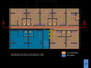 SCHEMA ETAGE COURANT N01
sdb
sejour
S=10.40m²
chambre
S=05.25m²
S=23.10 m²
chambre chambre chambre chambre chambre
suite chambre chambre
sdb
S=05.25 m²
sdb
S=05.25 m²
sdb
S=05.25 m²
sdb
S=05.25 m²
sdb
S=05.25 m²
sdb
S=05.25m²
kitchenette
S=11.10m²
sejour
S=23.10m²
S=10.40m²
chambre
sdb
S=05.25m²
sdb
S=05.25 m²
S=10.40m²
chambre
S=21.40m²
sejour
kitchenette
S=11.10m²
suite
S=35.17 m²
S=44.17 m²
S=25.40 m²
chambre
S=25.40m²
chambre
S=25.40m²
chambre
S=25.40 m²
chambre
S=25.40 m²
chambre
S=25.40 m²
chambre
balcon balcon balcon balcon balcon
balcon
S=13.45m²
balcon
S=13.45m²
balcon
S=13.45m²
balcon
S=13.45m²
S=13.45 m² S=08.85 m²
S=08.05 m²
S=08.45m²
S=08.45m²
A
Les chambres
les suites
24
 