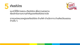 5 à¡ÕÂÃµÔºÑµÃ
แนะนําให้ใช้การสแกน เกียรติบัตร เพื่อความสวยงาม
เรียงลําดับตามความสําคัญของเกียรติบัตรรางวัล
อาจจะแบ่งหมวดหมู่ของเกียรติบัตร ด้านกีฬ่า ด้านวิชาการ ด้านศิลปวัฒนธรรม
ด้านอื่น ๆ
 