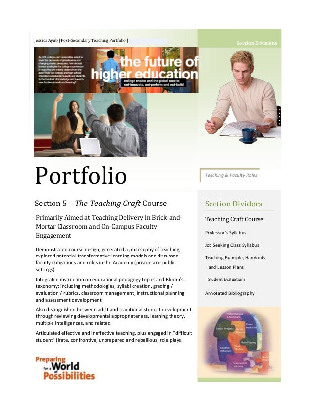 Teaching Portfolio Section Divider