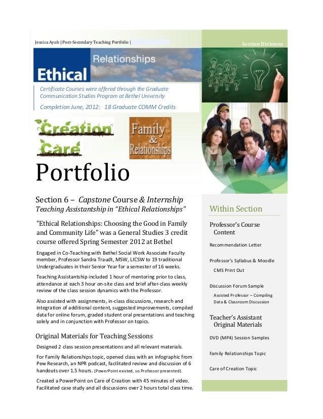 Teaching Portfolio Section Divider